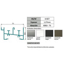 Marco Inferior Ventana VC mosquitero. Espesor 1.27 mm Largo 5.85 mts. Acabado Anod Negro VC122