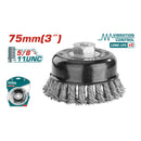 Disco De Alambre 3" Con Rosca 5/8" 11 UNC. Diámetro Alambre 0.5mm.