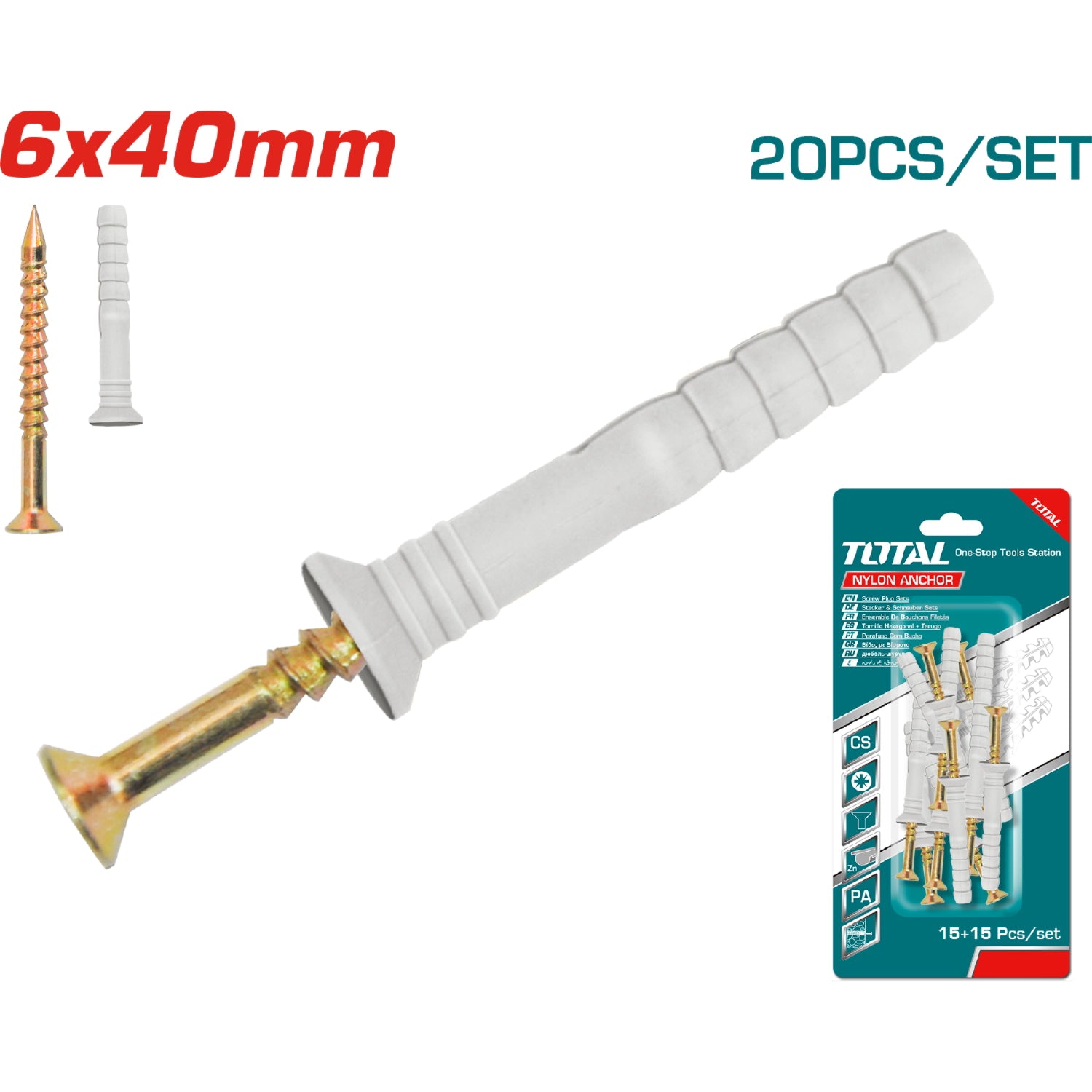 (20 unidades) Juego de Tacos de anclaje.