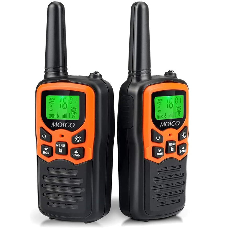 Radios walkie talkies de 2 vías y 22 canales. Color Negro. (Se vende en par)