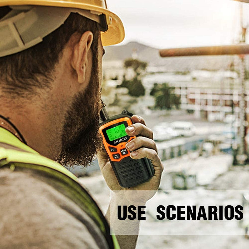 Radios walkie talkies de 2 vías y 22 canales. Color Negro. (Se vende en par)