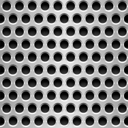 Lámina Perforada Hoyos 6 mm - 1,35 mm de Espesor - 4 x 8 Pies.