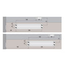 Cierrapuertas para 75 a 90 cm (65kg).Fuerza  EN2 o EN3  según posicion del cuerpo. Color blanco