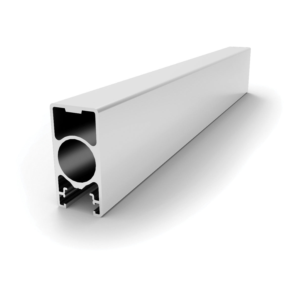 Poste rectangular 25x50 mm 5.8 mts. Acabado blanco.