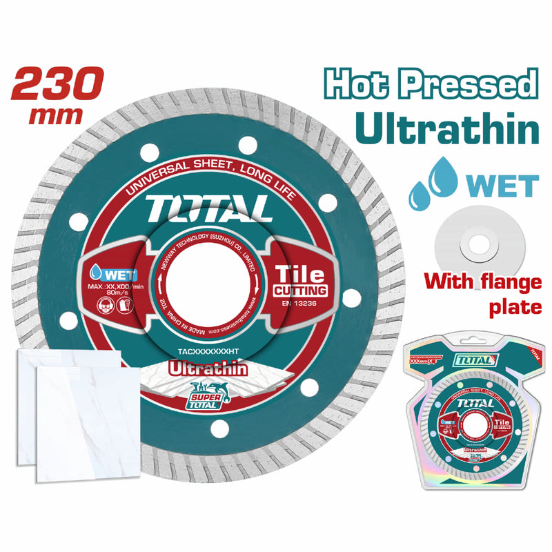 Disco de Corte de Diamante Ultrafino 230 (9") X 22.2mm para baldozas.