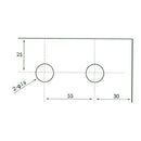 Pivote Techo Sistema Plegable. Satinado para vidrios 10-12 mm