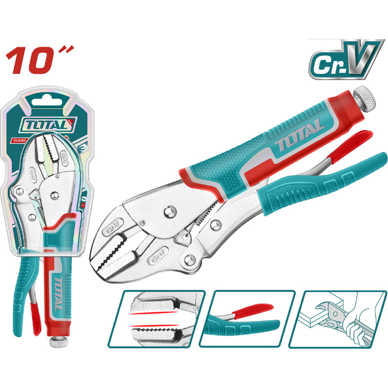 Alicate de presion 10"  mandibula recta Cr-V HRC52-HRC61