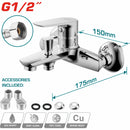 Llave grifo de Ducha Bañera con mezclador de 1 mando. Tamaño: 178 x 175 x 103 mm.