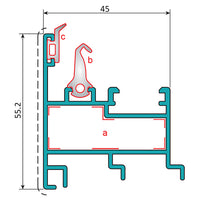 Serie Perimetral Abatible de 45 mm