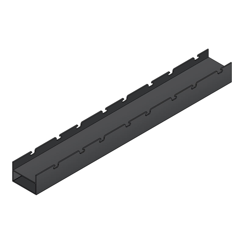 Marco mecanizado reforzado para Montaje de Louver modelo U128 y U128.1. Espacio Visible 3.4 mm. Paso