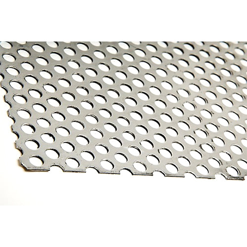 Lámina Perforada Hoyos 6 mm - 1,35 mm de Espesor - 4 x 8 Pies.