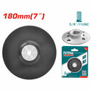 Disco Pad Almohadilla para Pulir con brida de 7". De Caucho ( Goma ). 5/8" - 11 UNC.