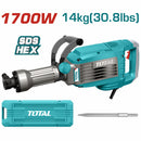 Demoledor SDS HEX 1700W 110V-120V~60Hz 1900Bmp 50J Incluye 1 Cincel. Demoledora picadora