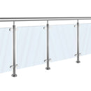 Poste Redondo 2"Diam. 105cm Altura,Para vidrios de 8-10mm, Acabado Satinado tipo 304.