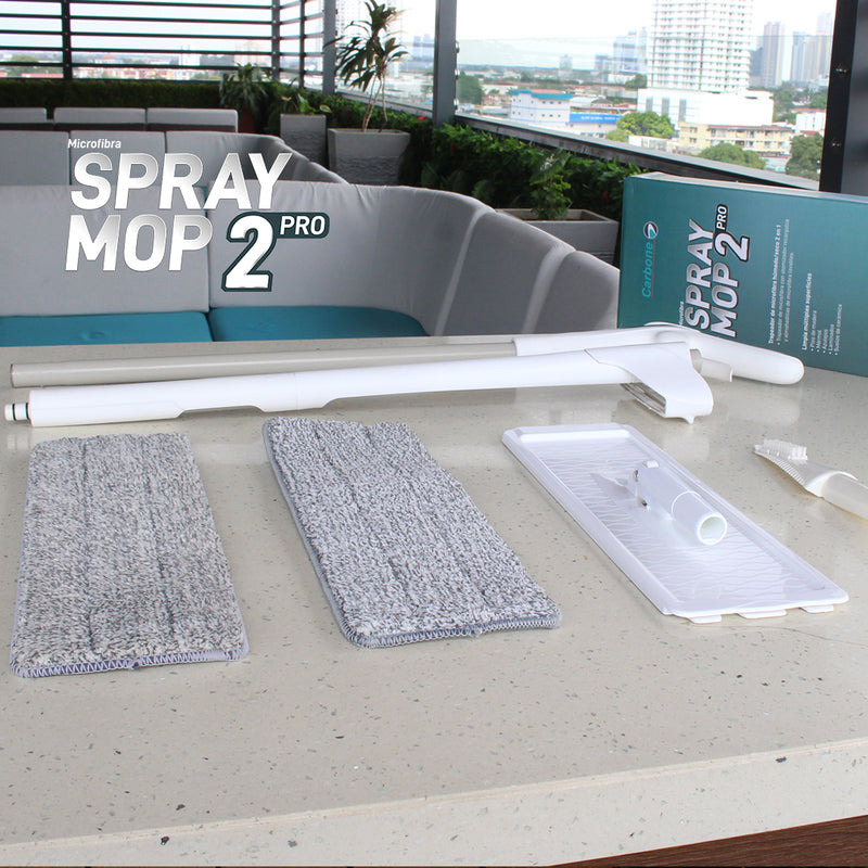 Spray Mop 2 Pro. Trapeador plano con spray y gatillo en el mango.
