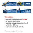 Antorcha TIG WP 17 cabeza flex con valvula (Dinse 35mm). 6 mts.