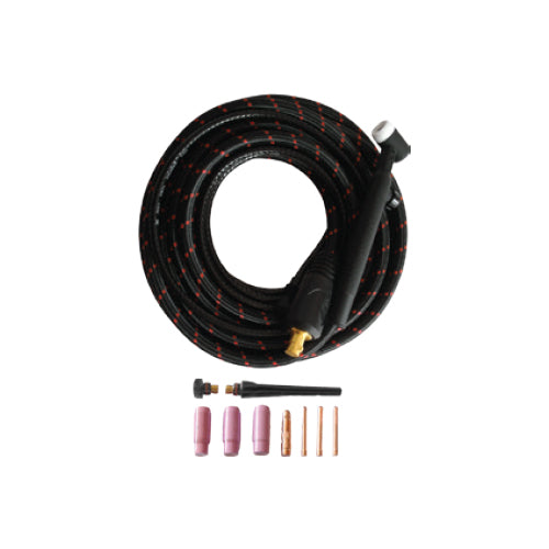 Antorcha TIG WP 17 cabeza flex con valvula (Dinse 35mm). 6 mts.