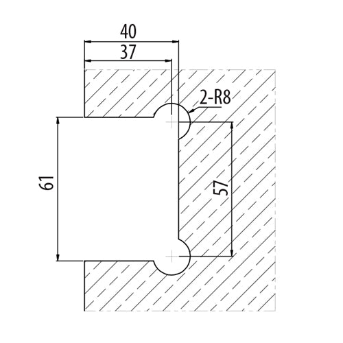 Bisagra de ducha sencilla Aleacion ZAMAC Economica Brillante Vida util 2-3 años