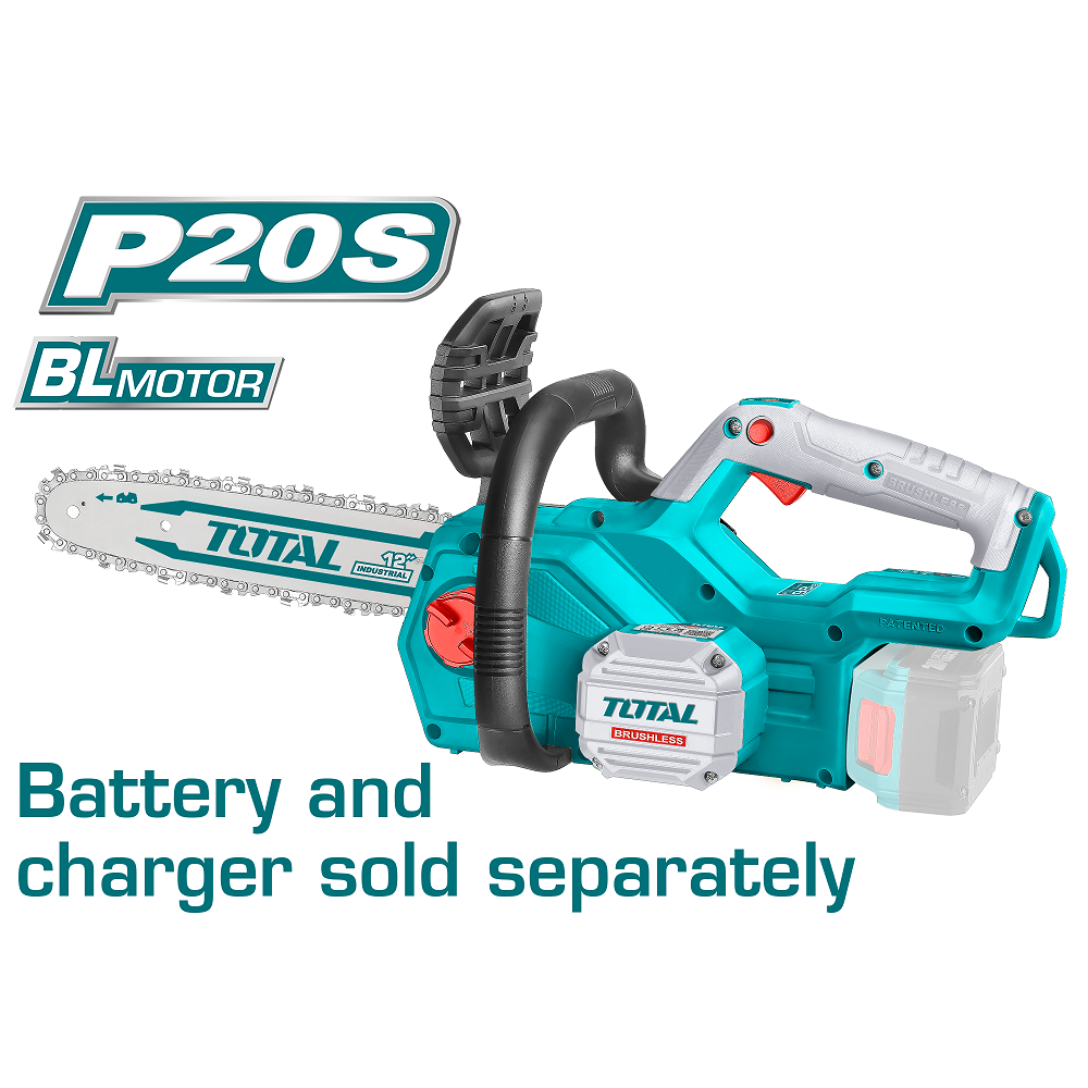 Motosierra Lithium-Ion de Bateria de 20 V. No incluye Bateria ni Cargador. Motor sin escobillas.