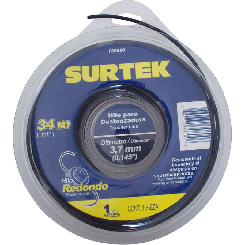 Surtek Nylon p/ desbrozadora en doble blíster 3.7mm x 34 mt
