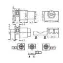 Cerradura especial para perfil C-A0059. Sirve para derecha o izquierda. 2 llaves.