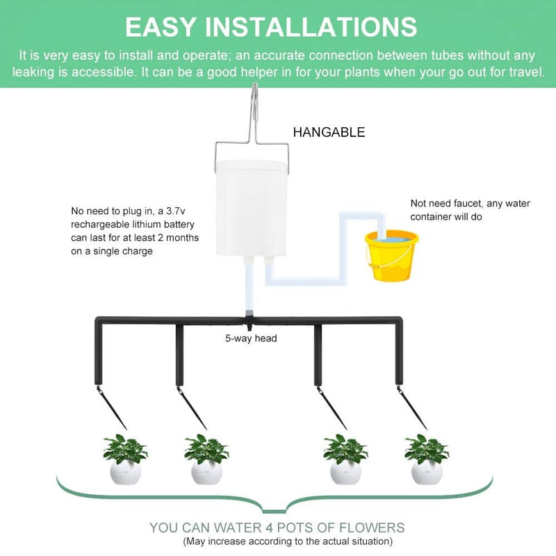 Bomba sistema de riego automático para jardín.