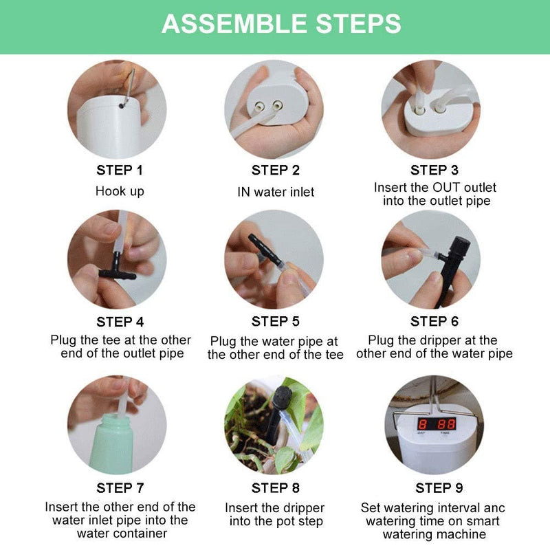 Bomba sistema de riego automático para jardín.