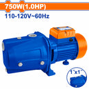 Bomba de Agua Jet 750W  1HP 55L/min. Succión 9m. 110-120V. Cabeza: 45m. Motor alambre de aluminio.