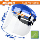 Mascara Facial protector transparente pantalla para la cara. Protege contra impactos. Ajustable. Visera face shield