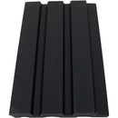 Lámina acanalada decorativa PS Plomo oscuro Matt black 12x120x2900 mm