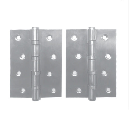 (par) bisagra en acero inoxidable para puertas con 8 perforaciones. 4.5" x 3".