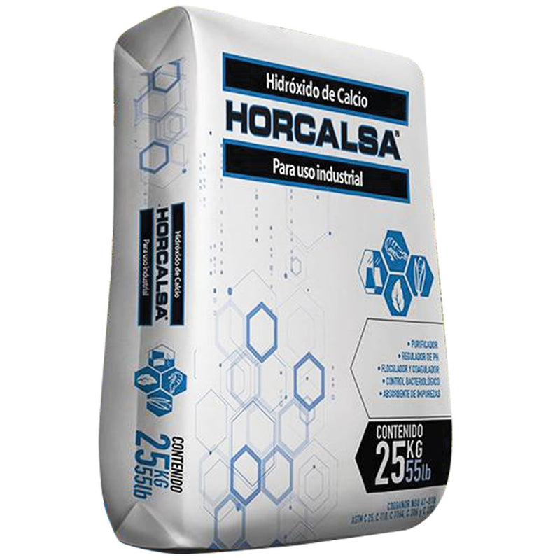 Cal hidratada para uso industrial en saco de 55 libras