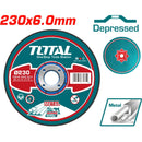 Disco De Desbaste Para Metal Concavo 230 Mm ( 9") X 6.0Mm ( 1/4")X 22.2 Mm( 7/8")