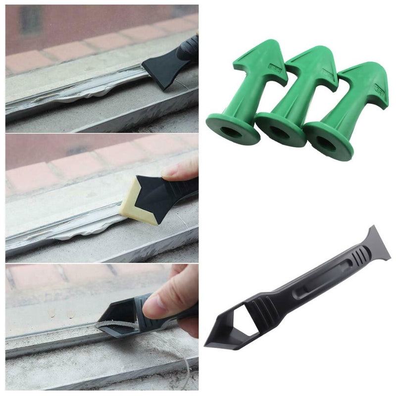 Kit de 1 raspador espatula y 3 Boquillas de silicona para lechada o silicon