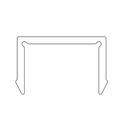 Cover de perfil para esconder tornillos 5.8 mts. Acabado inox ligth.