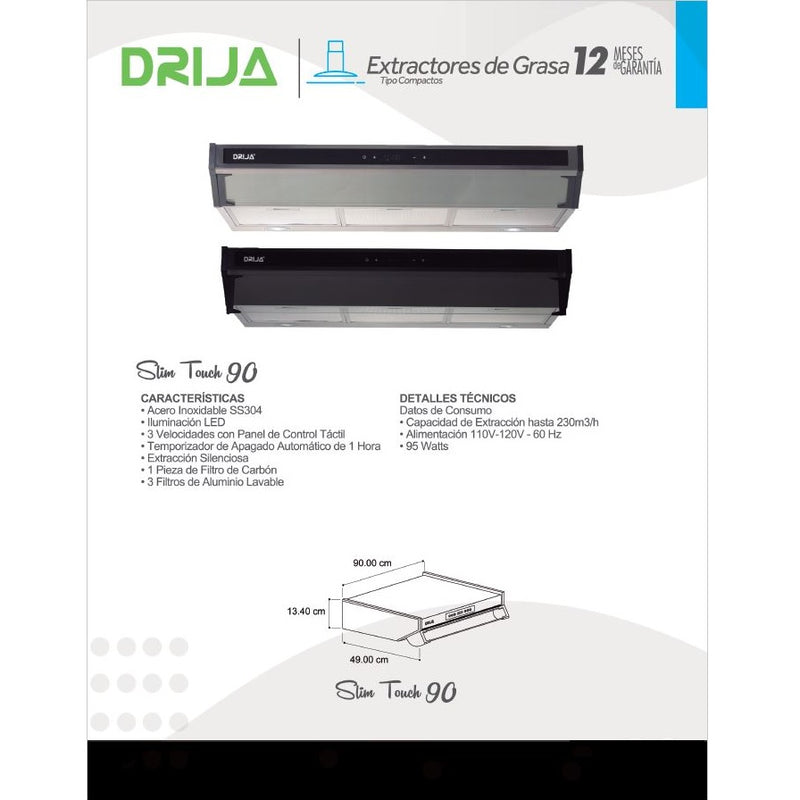 Extractor de grasa Slim Touch 90