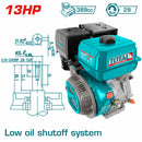 Motor a gasolina 13 HP 4 tiempos 25.4 mm Q type