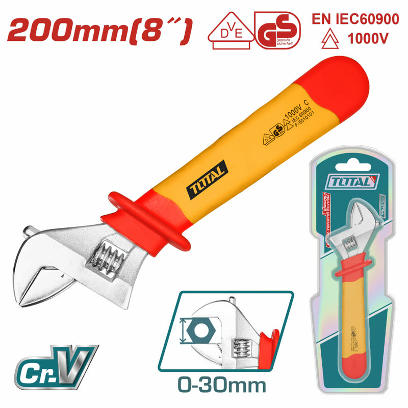 Llave ajustable aislada 8"