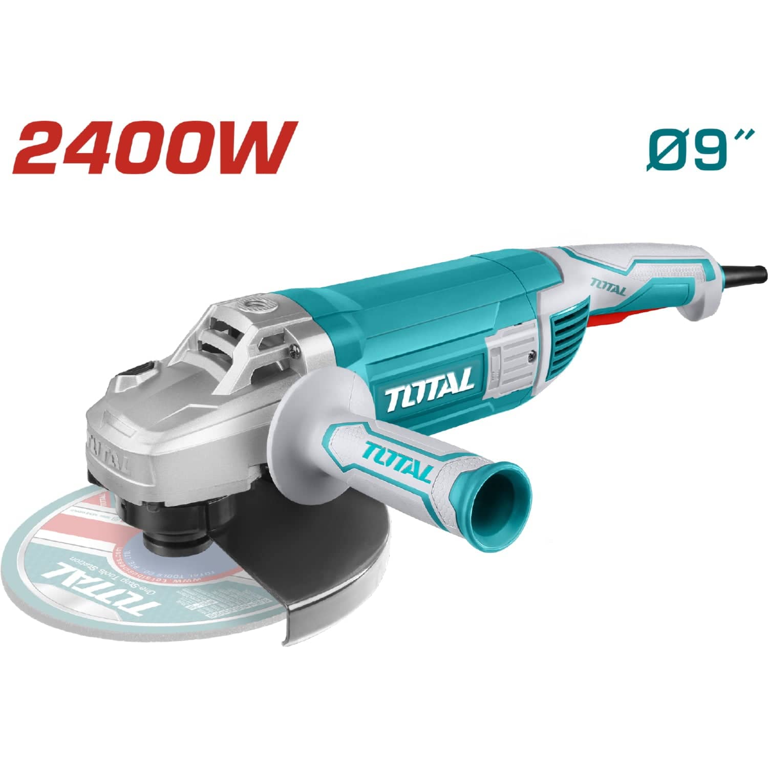 Flexible Electrica De 9". Potencia De 2400 W. Velocidad Max. Sin Peso: 6400 Rpm. Rosca: 5/8 "-11 UNC