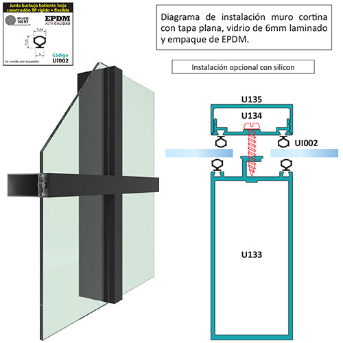 Junta burbuja de coextrusion de PVC + EPDM alta calidad. Se vende rollo de 150 mts. Color negro.