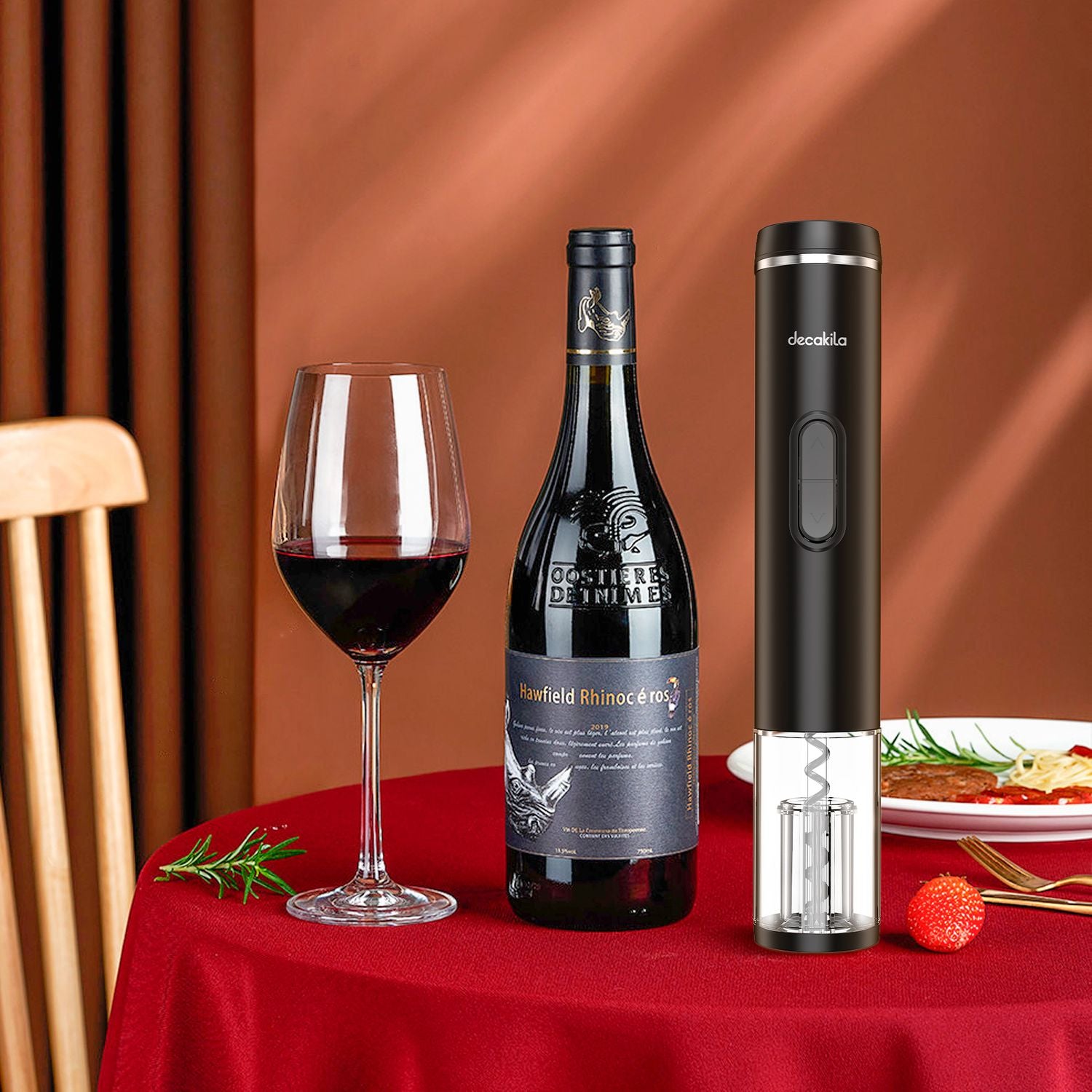 Sacacorchos eléctrico abridor para botellas vino, NO INCLUYE BATERIAS