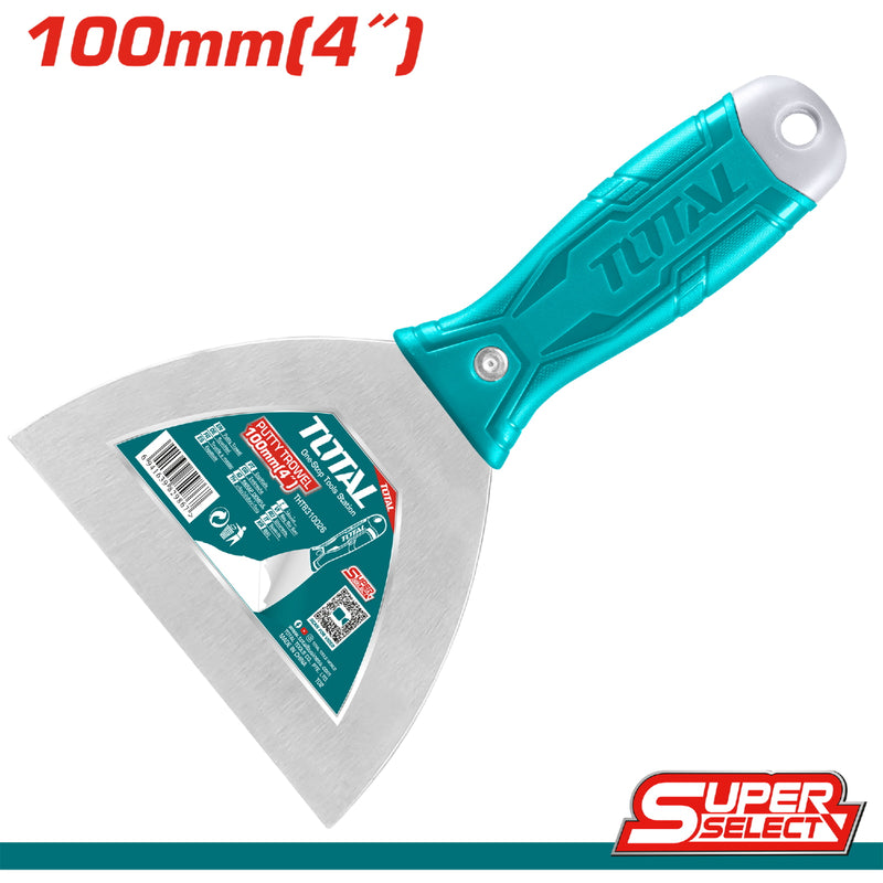 Espátula de 100mm (4”). Acero al Carbono con tratamiento térmico, pulido.