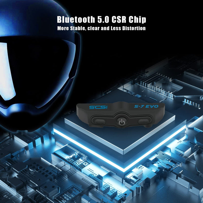 Intercomunicador Bluetooth para Casco S7 Evo Duo (viene el par en caja)