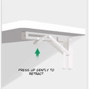 Mesa De Pared Plegable 120x40cm. Color Blanco. Escritorio Plegable Montado En Pared. Mesón Flotante. Repisa.