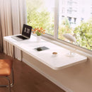 Mesa De Pared Plegable 120x40cm. Color Blanco. Escritorio Plegable Montado En Pared. Mesón Flotante. Repisa.