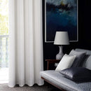 Paño de cortina blanco con argollas 1.5m x 2.5m (1 panel) Cortina de tela con anillos. (opaca)