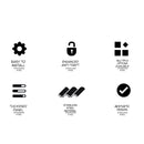 Cerradura manija de acero inoxidable dividida tipo C con doble curva, cuerpo de cerradura 58. Cortafuego. Uso Interior. Manigueta