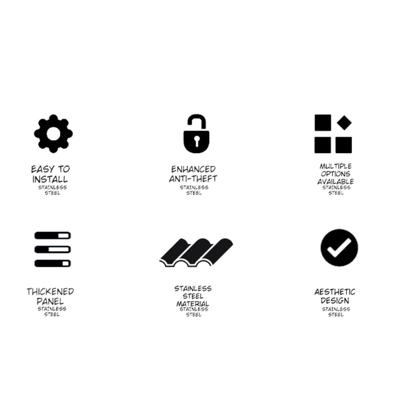 Cerradura manija de acero inoxidable dividida tipo C con doble curva, cuerpo de cerradura 58. Cortafuego. Uso Interior. Manigueta