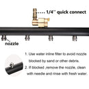 Limpiador de chasis autos Pistola de agua alta presión 1400psi  conector 1/4" varilla y extensores. Ideal autos, camiones y patios. Lavador de chasis. Accesorio hidrolavadora