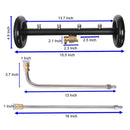 Limpiador de chasis autos Pistola de agua alta presión 1400psi  conector 1/4" varilla y extensores. Ideal autos, camiones y patios. Lavador de chasis. Accesorio hidrolavadora